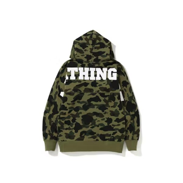 BAPE 1ST CAMO BIG LOGO WIDE PULLOVER HOODIE-GREEN CAMO