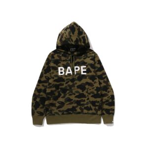 BAPE 1ST CAMO PULLOVER HOODIE-GREEN CAMO