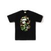 BAPE ABC CAMO BIG APE HEAD TEE-GREEN/BLACK