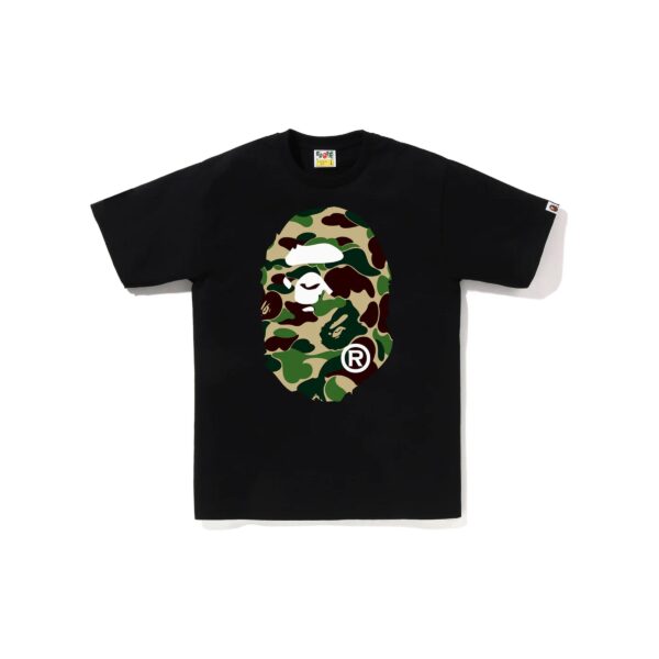 BAPE ABC CAMO BIG APE HEAD TEE-GREEN/BLACK