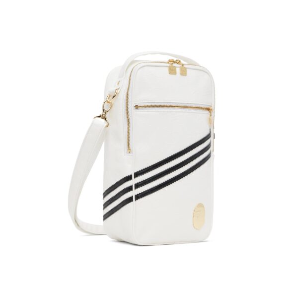 BAPE ADIDAS WHITE LEATHER SHOULDER BAG