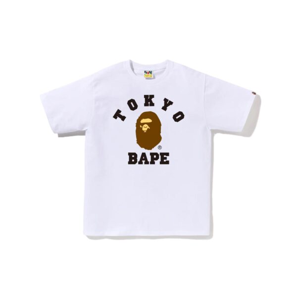 BAPE CITY TOKYO COLLEGE TEE-WHITE