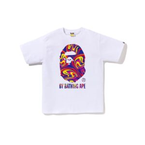 BAPE MARBLING BY BATHING APE TEE-WHITE