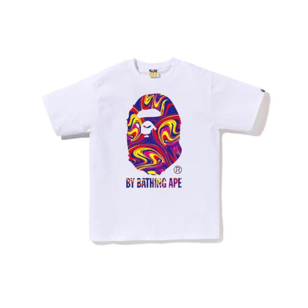 BAPE MARBLING BY BATHING APE TEE-WHITE