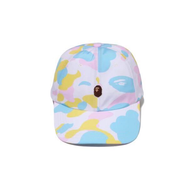 BAPE MULTI CAMO ONE POINT PANEL CAP-WHITE