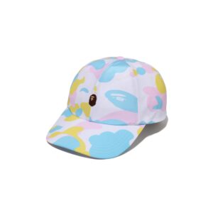 BAPE MULTI CAMO ONE POINT PANEL CAP-WHITE