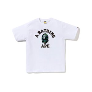 BAPE THERMOGRAPHY COLLEGE TEE-WHITE