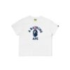 BAPE x STRAYKIDS DWAEKKI COLLEGE RELAXED FIT WHITE TEE