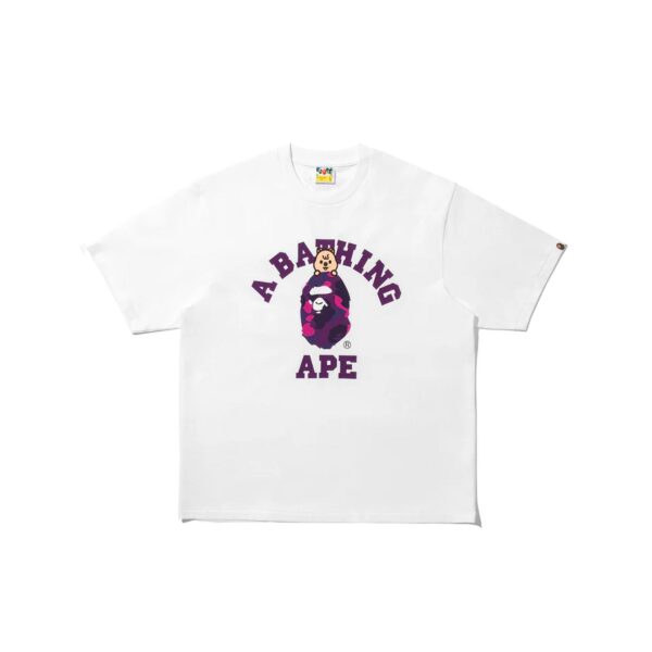 BAPE x STRAYKIDS HAN QUOKKA COLLEGE RELAXED FIT WHITE TEE