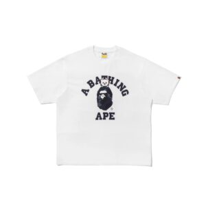BAPE x STRAYKIDS JENERIT COLLEGE RELAXED FIT WHITE TEE