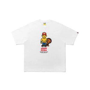 BAPE x WWE JOHN CENA BABYMILO RELAXED FIT WHITE TEE