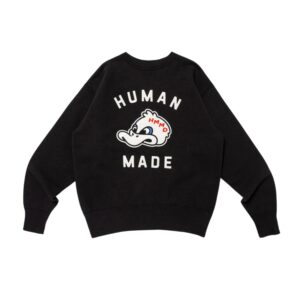HUMAN MADE TSURIAMI DUCK CREWNECK-BLACK