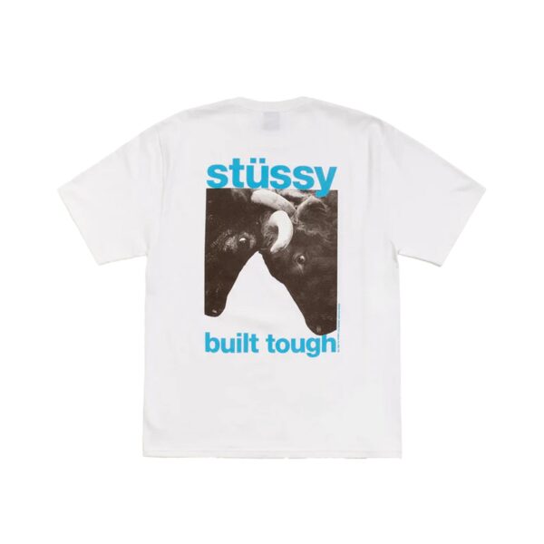STUSSY BUILT TOUGH TEE-WHITE