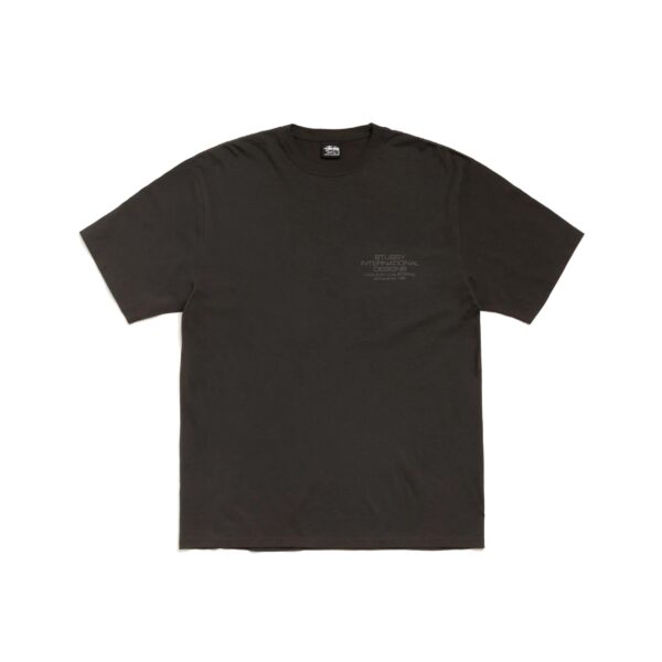 STUSSY INTERNATIONAL PIGMENT DYED TEE-FADED BLACK