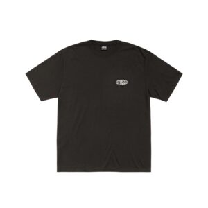 STUSSY TILE OVAL PIGMENT DYED TEE FADED-BLACK