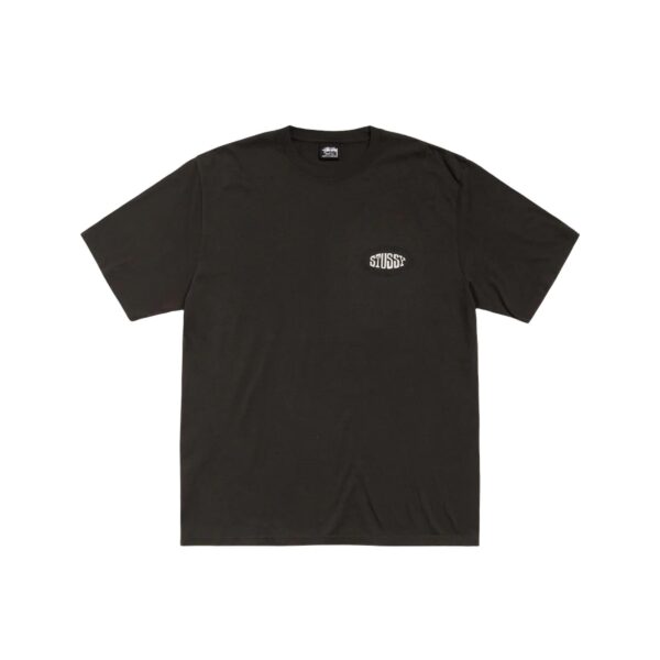 STUSSY TILE OVAL PIGMENT DYED TEE FADED-BLACK