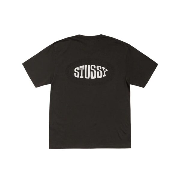 STUSSY TILE OVAL PIGMENT DYED TEE FADED-BLACK