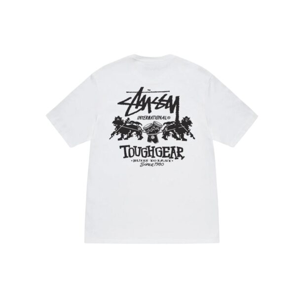 STUSSY TOUGH GEAR TEE-WHITE
