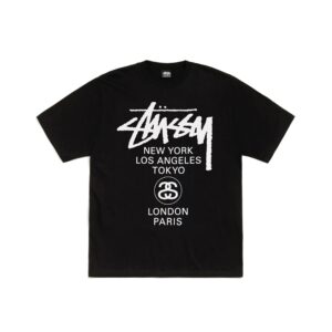 STUSSY WORLD TOUR TEE-BLACK