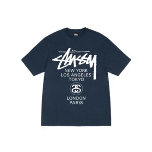 STUSSY WORLD TOUR TEE-NAVY