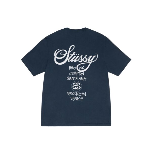 STUSSY WORLD TOUR TEE-NAVY