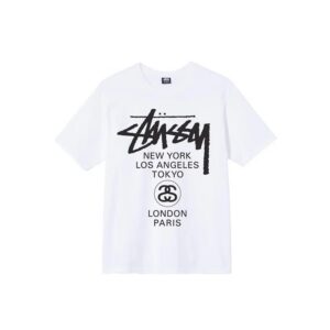 STUSSY WORLD TOUR TEE-WHITE