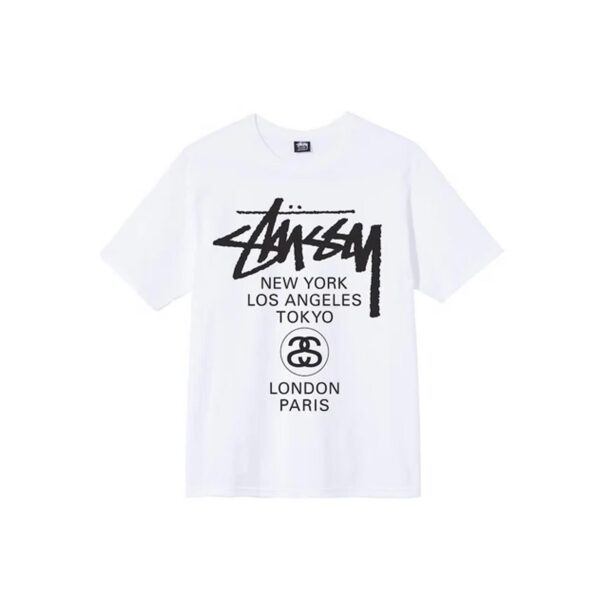 STUSSY WORLD TOUR TEE-WHITE
