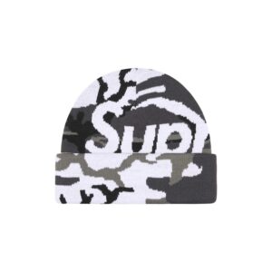 SUPREME FW25 CAMO BIG LOGO BEANIE-WHITE CAMO