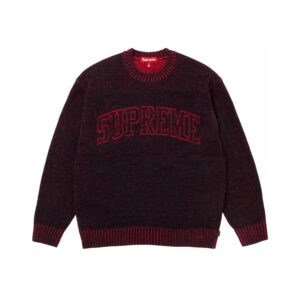 SUPREME SS24 CONTRAST ARC SWEATER-RED/BLACK