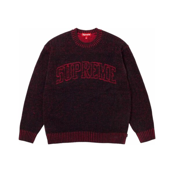 SUPREME SS24 CONTRAST ARC SWEATER-RED/BLACK