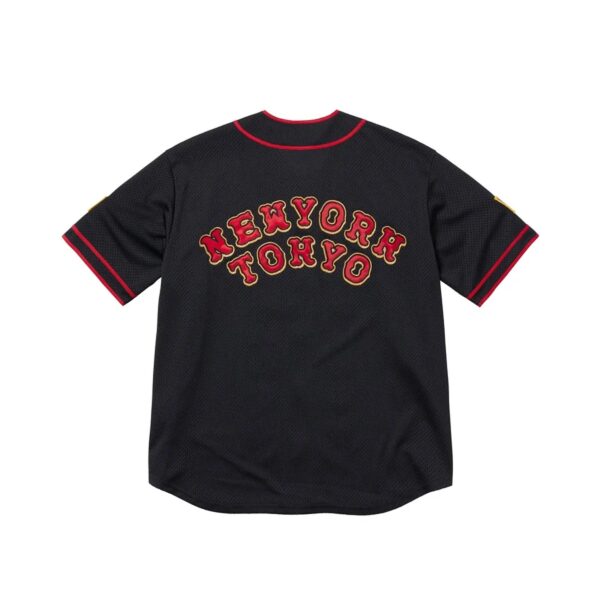 SUPREME SS25 HOMERUN BASEBALL JERSEY-RED/BLACK