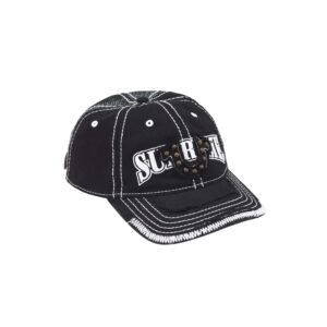 SUPREME-TRUE-RELIGION-FW25-MESH-BACK-6-PANEL-CAP--BLACK SUPREME TRUE RELIGION FW25 MESH BACK 6 PANEL CAP-BLACK